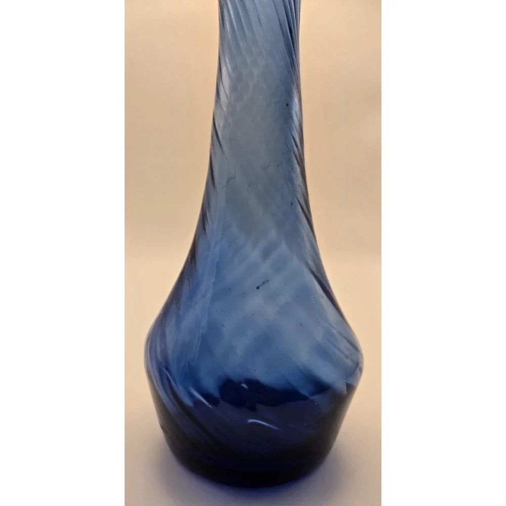 Vintage Bud Vases Cobalt Blue Hand Blown 2 Styles Approx. 8.5